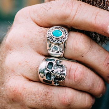 Bague Homme Tête De Mort Pure Skull Argent