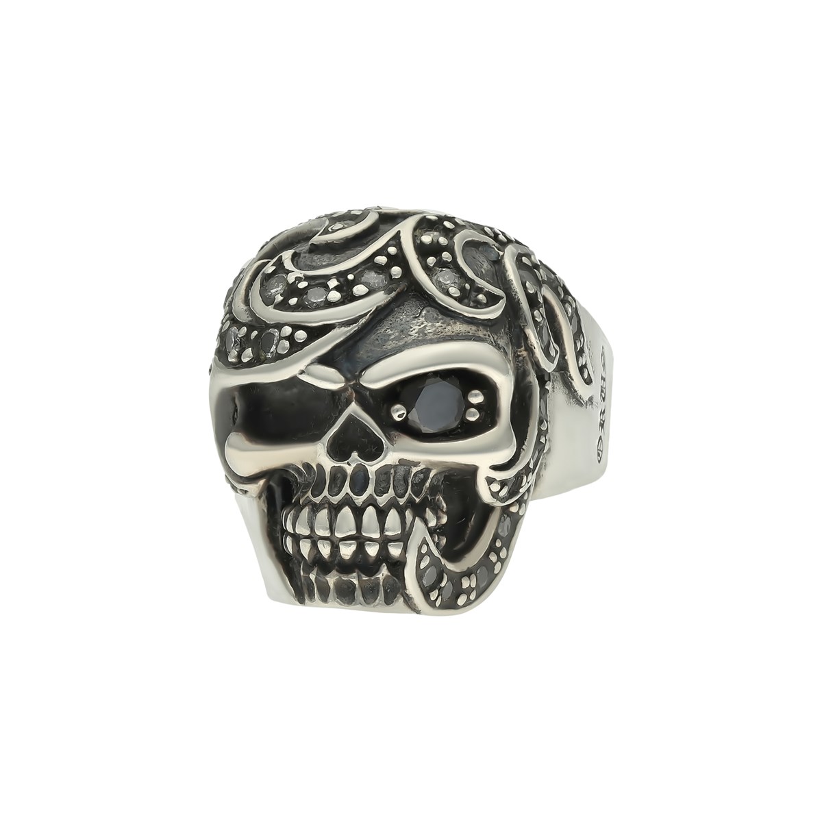 Bague Homme Tête De Mort Mahori Argent