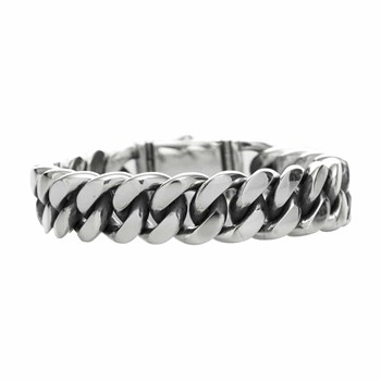 Gourmette Bracelet Argent Grand Modèle