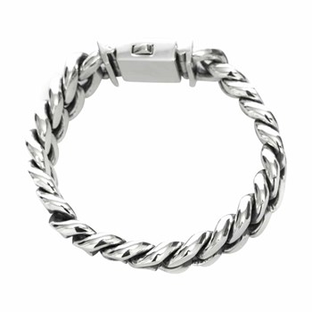 Gourmette Bracelet Argent Grand Modèle