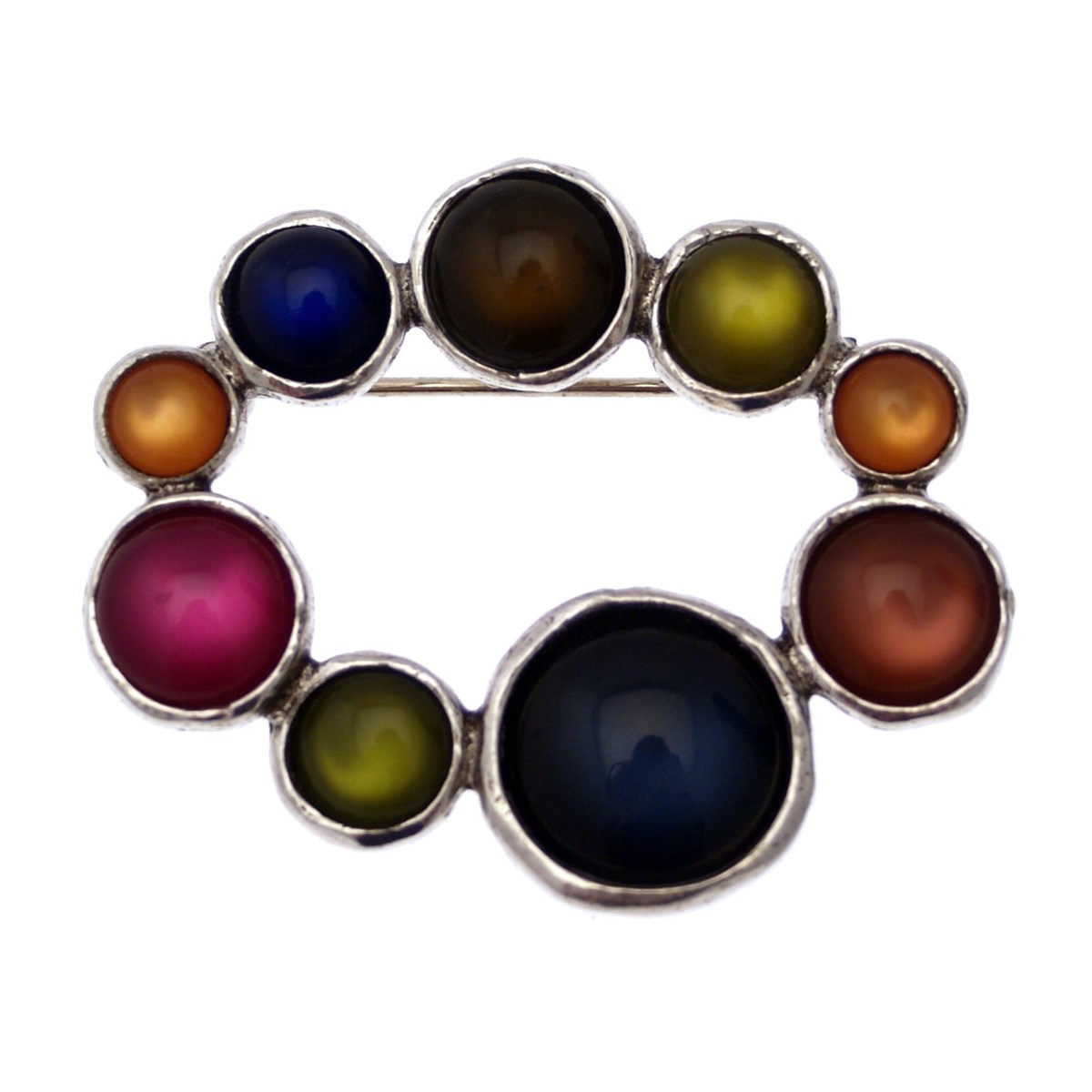 Broche en métal argenté BOHEME - vue V1