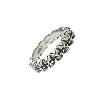 Alliance Argent Tête De Mort Skull