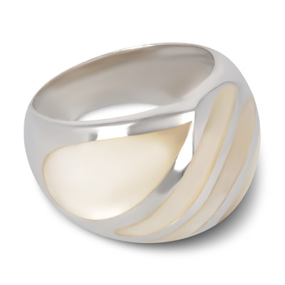Bague nacre blanche Clearance