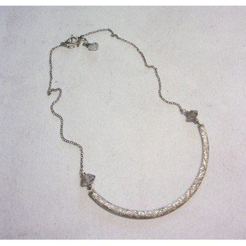 Collier Ethnique Argent 925 et Quartz Diamant