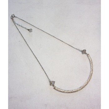 Collier Ethnique Argent 925 et Quartz Diamant