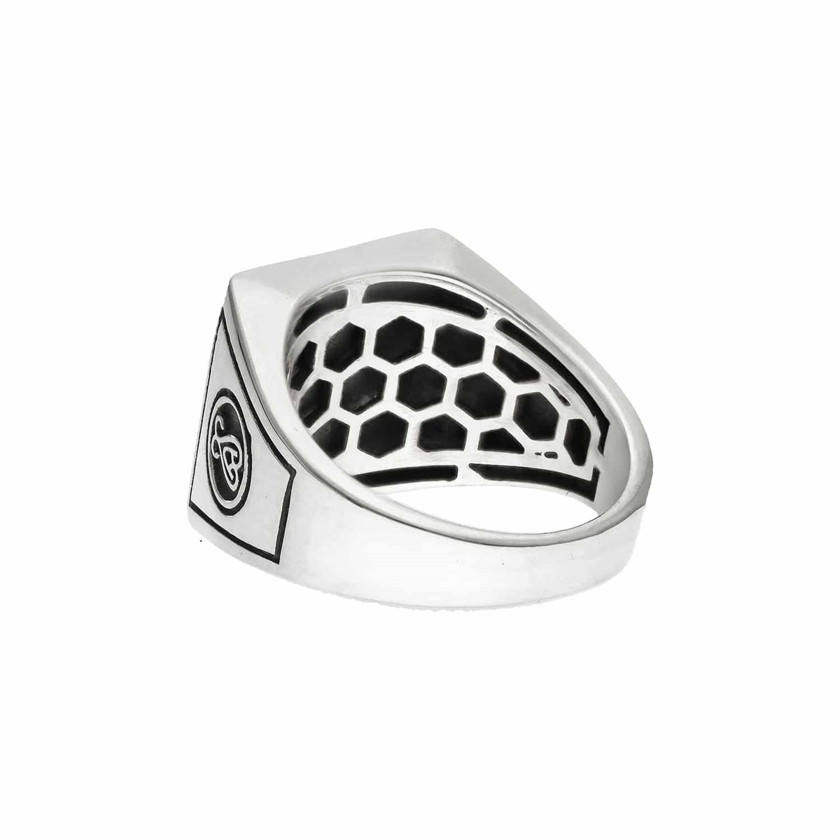 Chevalière Homme Ancre Marine Argent Homme - vue 4