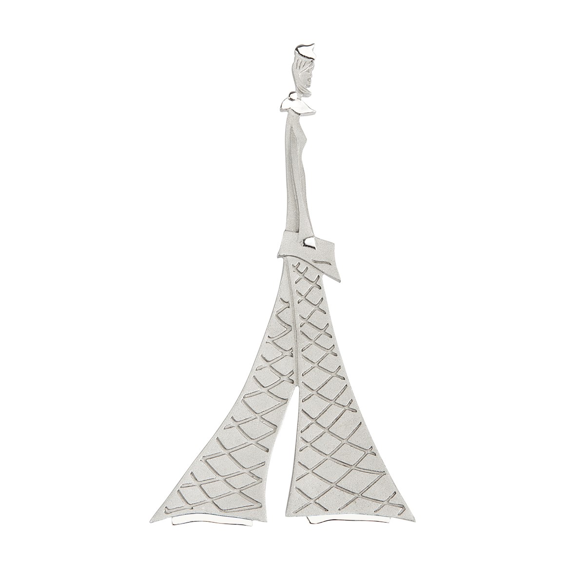 Broche 'Parizette' / Argent - Virginie Carpentier - vue V1