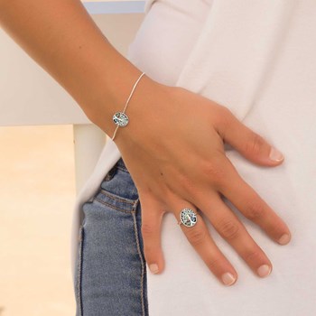 Bague Femme en Argent 925 Arbre de Vie en Nacre Abalone - Bijou Symbolique et Spirituel | Aden