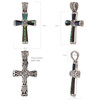 Pendentif croix en Nacre abalone et Argent massif - vue V3