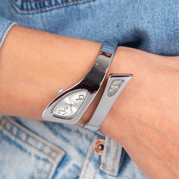 Montre Lyana argentée SC Crystal ornée de Cristaux scintillants