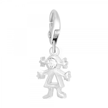 Charm fille SC Crystal orné de Cristaux scintillants