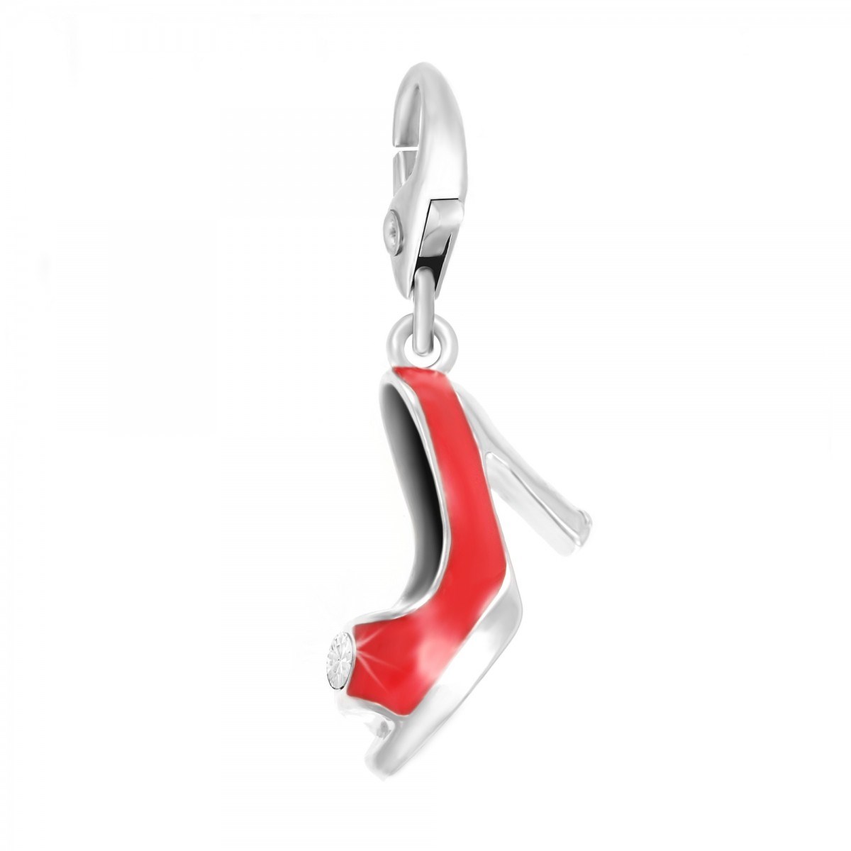 Charm chaussure rouge SC Crystal orné de Cristaux scintillants
