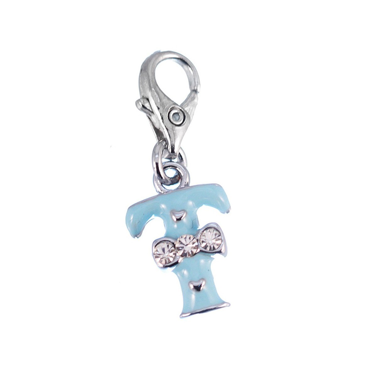 Charm Lettre T bleu SC Crystal