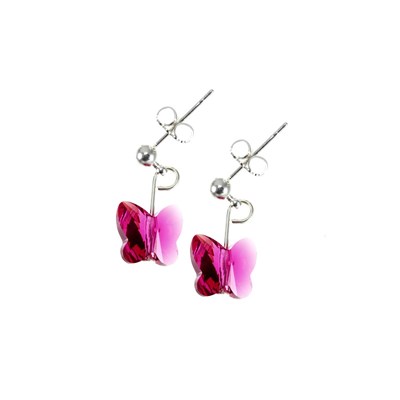 In Season Jewelry C/œur Boucles d/’oreilles Pendantes Dormeuses Enfants Argent 925//1000 Pink