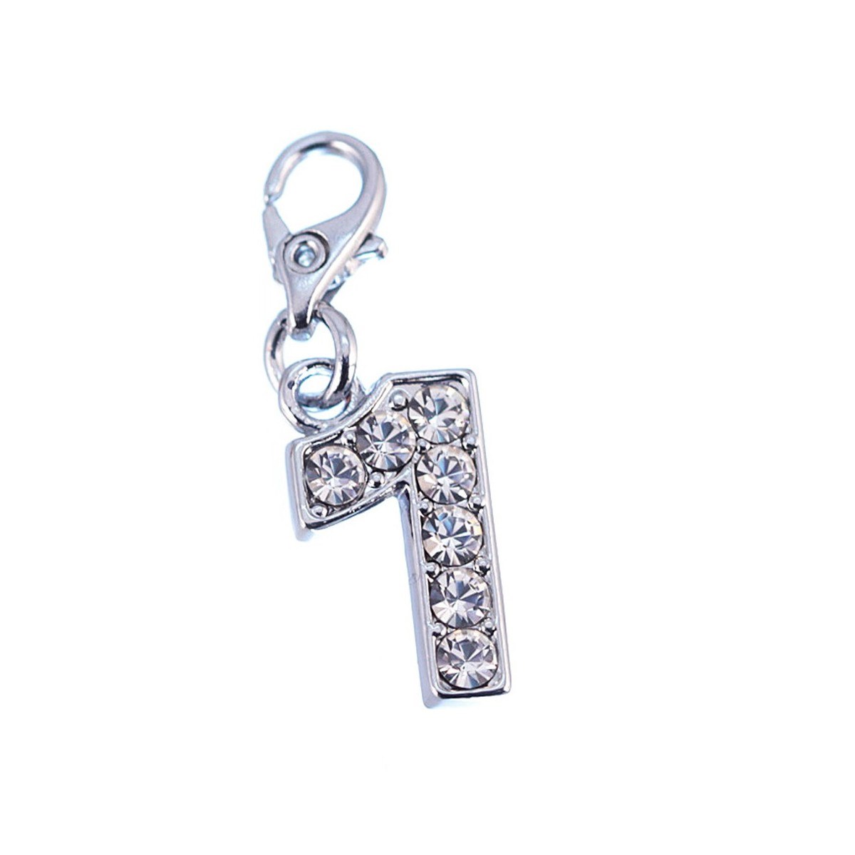 Charm Chiffre 1 SC Crystal orné de Cristaux scintillants