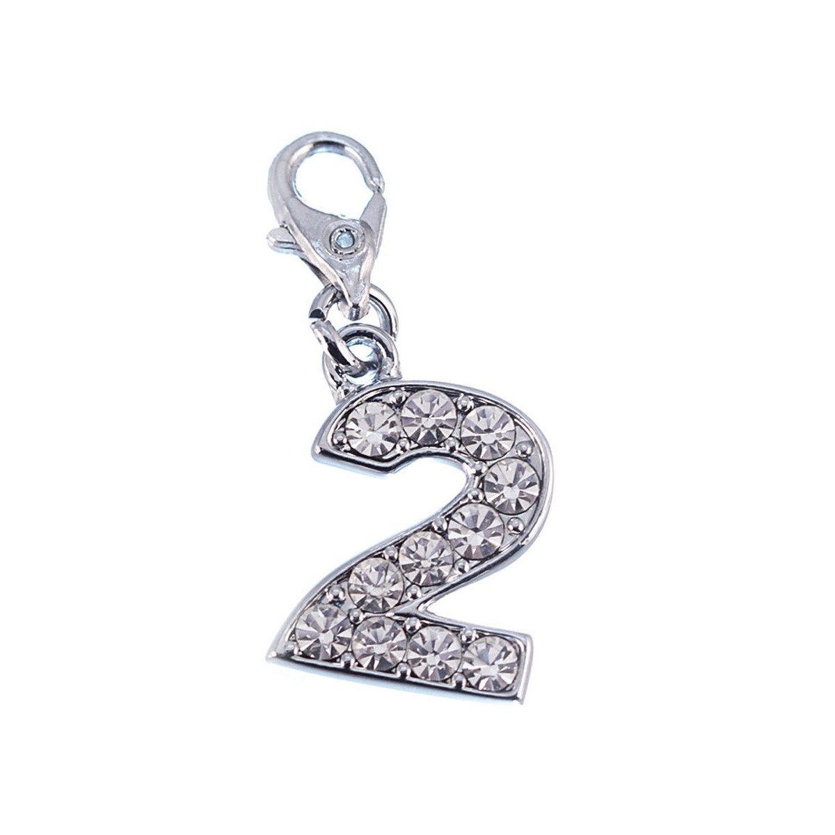 Charm Chiffre 2 SC Crystal orné de Cristaux scintillants