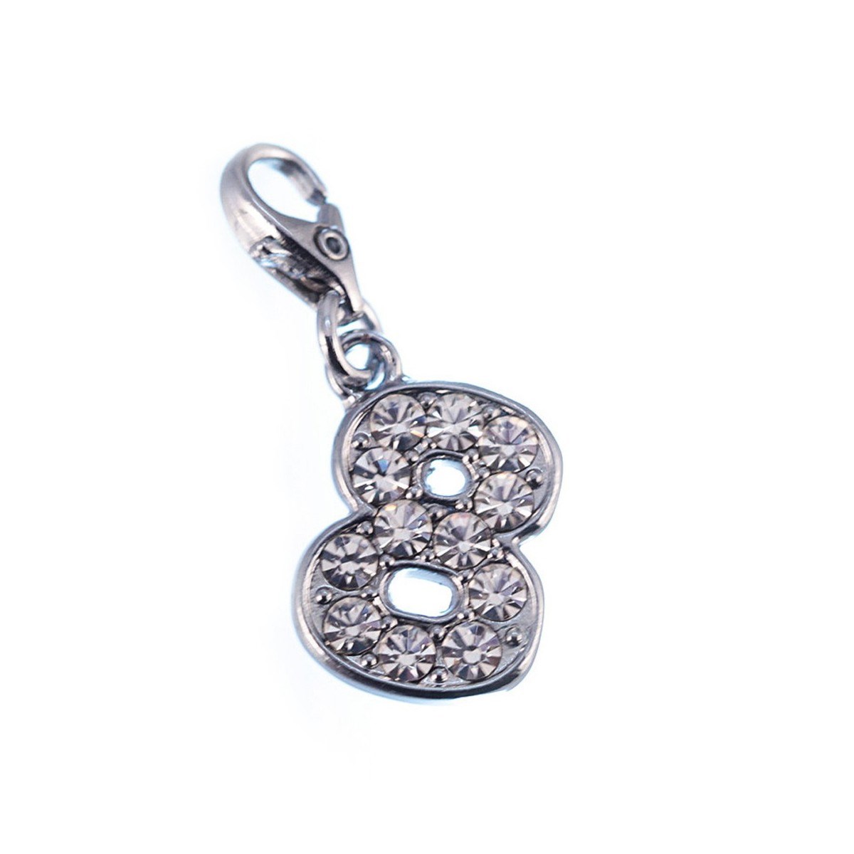 Charm Chiffre 8 SC Crystal orné de Cristaux scintillants