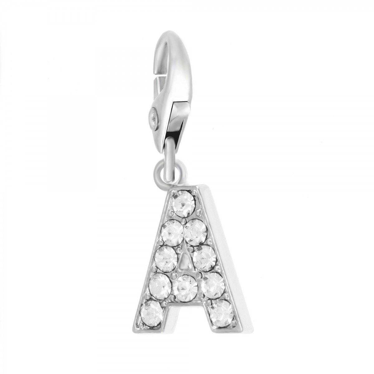 Charm Lettre A SC Crystal orné de Cristaux scintillants