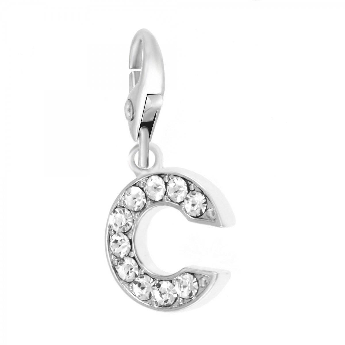 Charm Lettre C SC Crystal orné de Cristaux scintillants