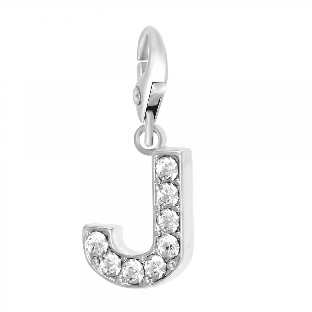 Charm Lettre J SC Crystal orné de Cristaux scintillants