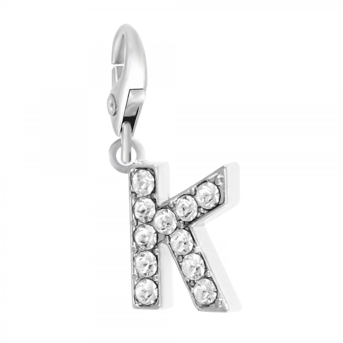 Charm Lettre K SC Crystal orné de Cristaux scintillants