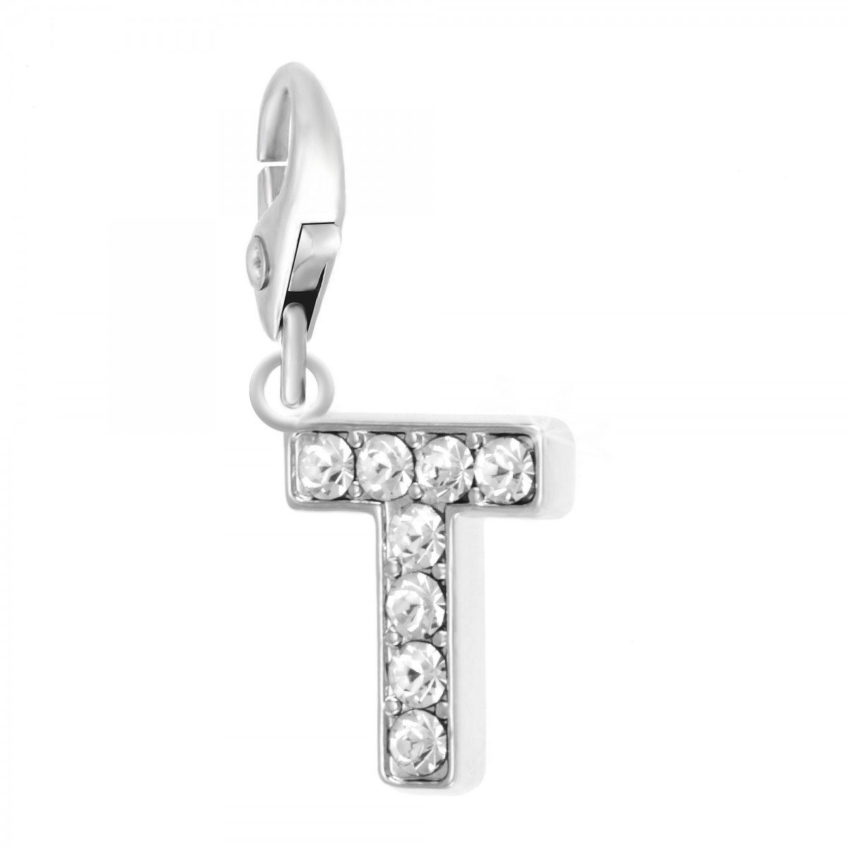 Charm Lettre T SC Crystal orné de Cristaux scintillants