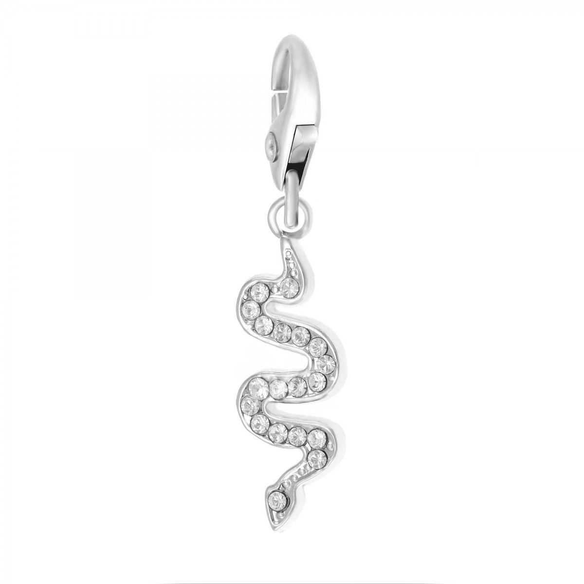 Charm serpent SC Crystal orné de Cristaux scintillants