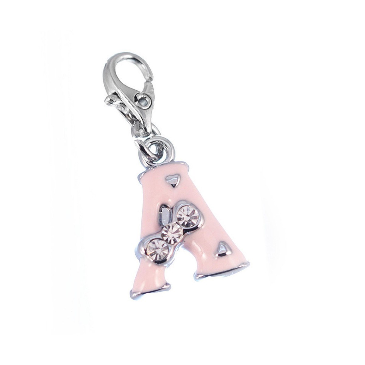 Charm Lettre A rose SC Crystal
