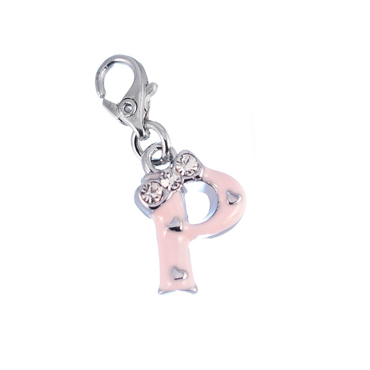 Charm Lettre P rose SC Crystal