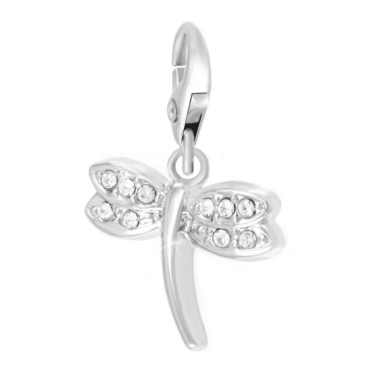 Charm libellule SC Crystal orné de Cristaux scintillants
