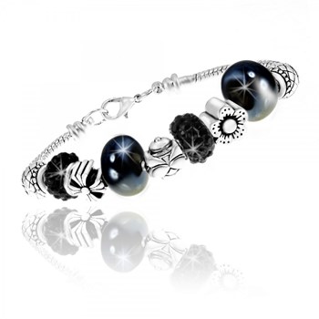 Bracelet perles SC Crystal orné de Cristaux scintillants