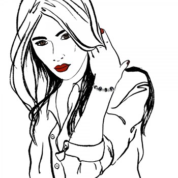 SC Crystal beaded bracelet with sparkling crystals