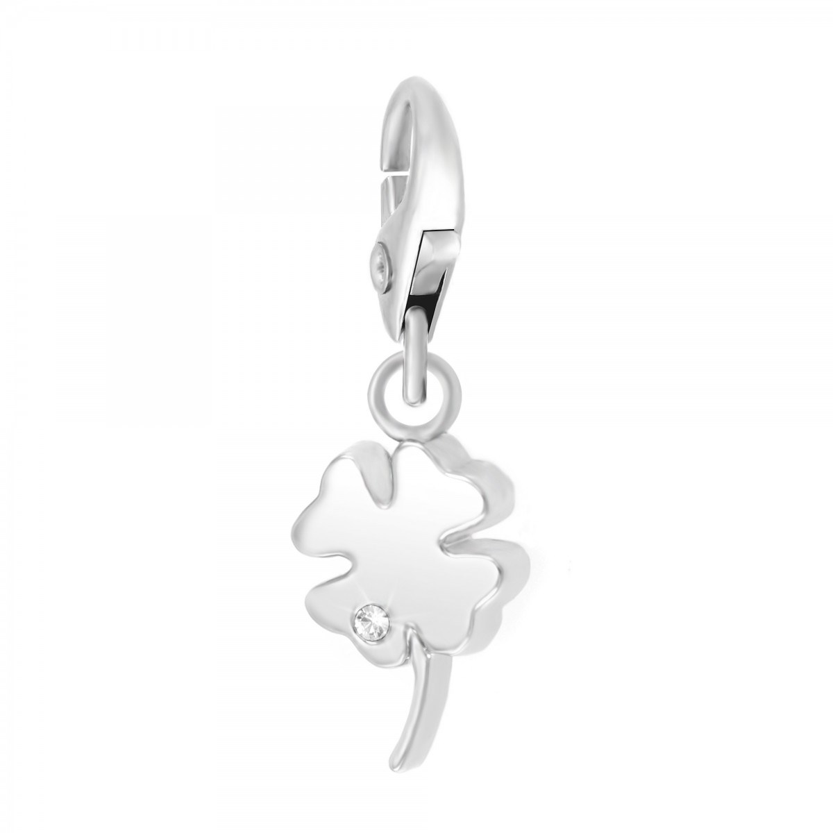 Charm trèfle SC Crystal orné de Cristaux scintillants