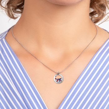 SC Kristallen halsketting met fonkelende kristallen