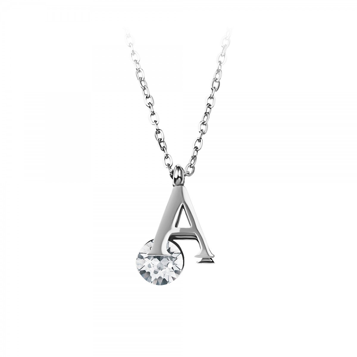 Collier alphabet lettre A SC Crystal orné de cristaux scintillants