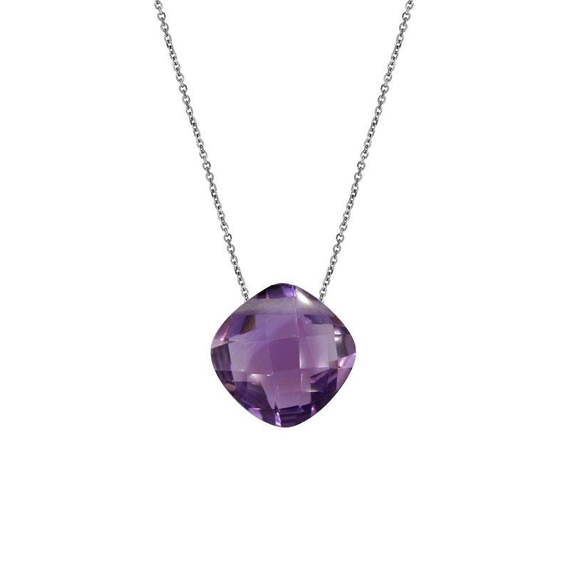 Collier argent 925 Amethyste naturelle