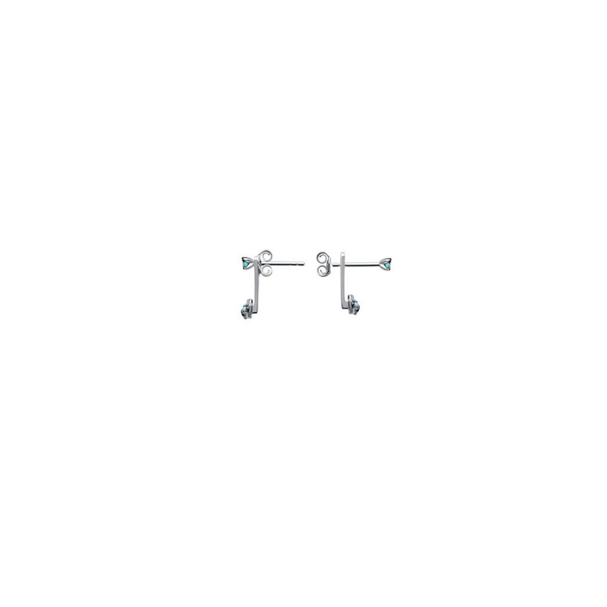 Boucles d'oreilles FLECHE - Lorenzo R / Argent - vue 2