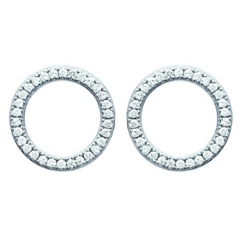 Boucles d'oreilles Brillaxis cercles empierrés