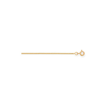 Chaîne or jaune 18 carats maille gourmette 1mm