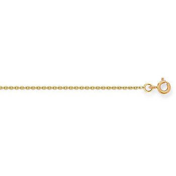 Chaîne or jaune 9 carats maille forçat 1mm