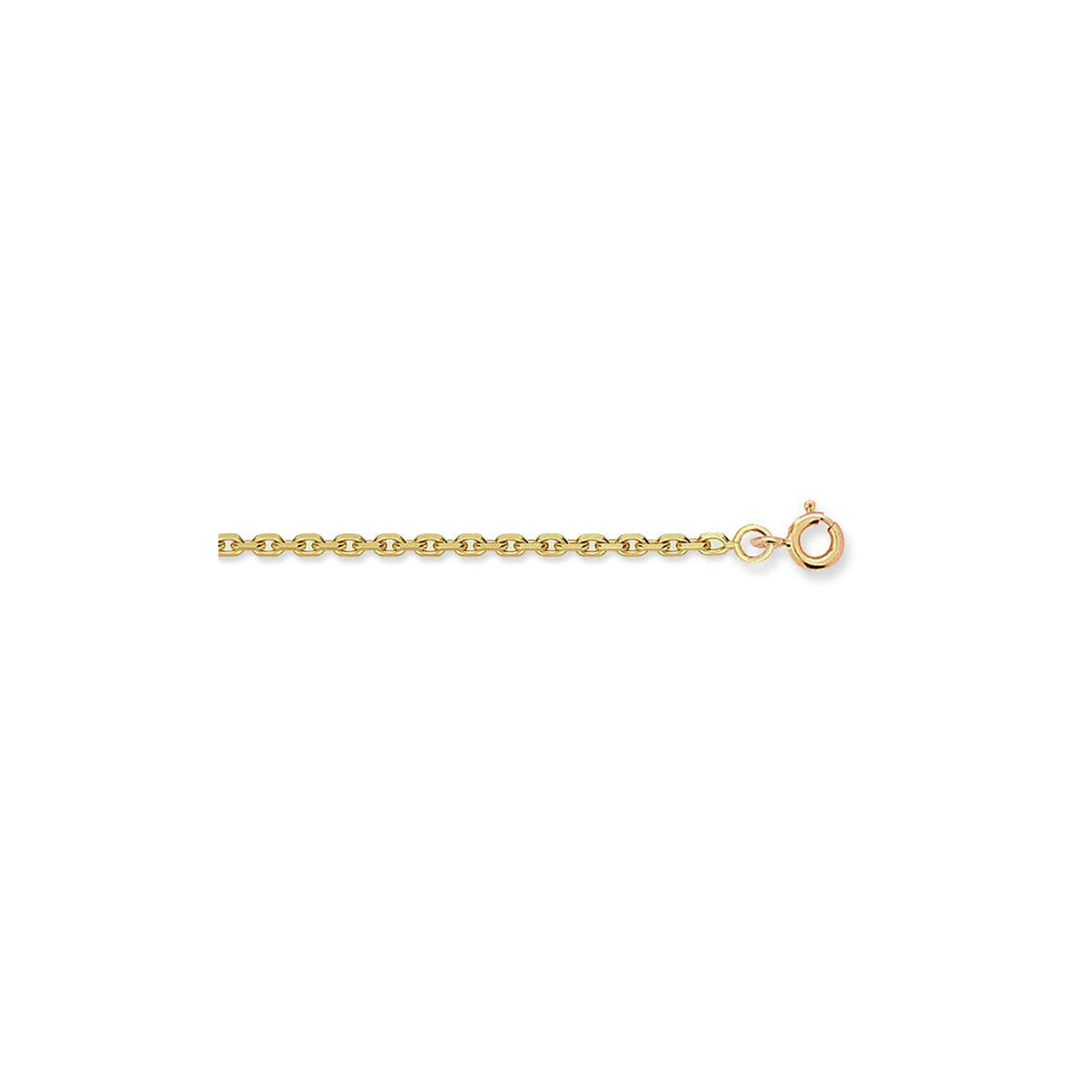 Chaîne or jaune 375/1000 maille forçat 2.1mm