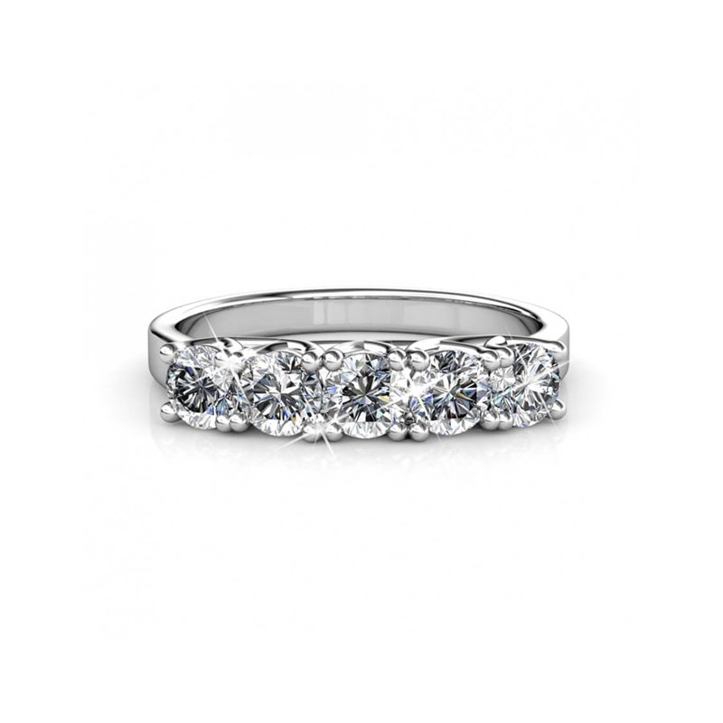 Bague Queen's - Argenté et Cristal - vue 2