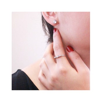 Bague Ribbon - Argenté et Cristal