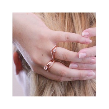 Bague Prestige - Or Rosé et Cristal