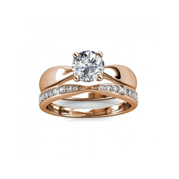 Bague Prestige - Or Rosé et Cristal