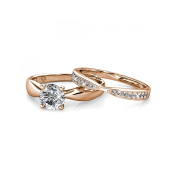 Bague Prestige - Or Rosé et Cristal