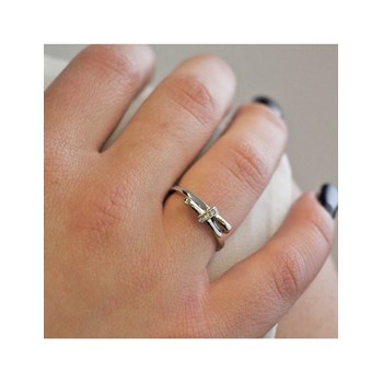 Bague Luminous Bow - Argenté et Cristal
