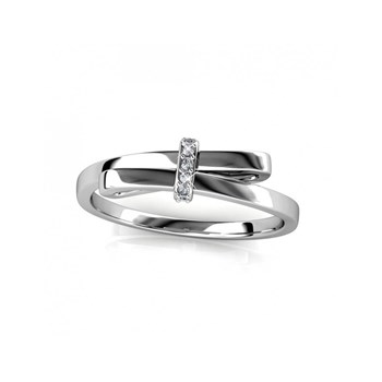 Bague Luminous Bow - Argenté et Cristal