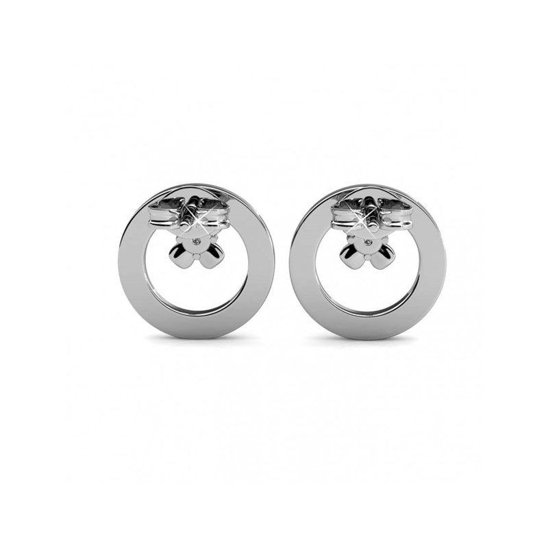 Boucles d'oreilles Eliza - Argenté et Cristal - vue 4
