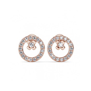 Boucles d'oreilles Eliza - Or Rosé et Cristal